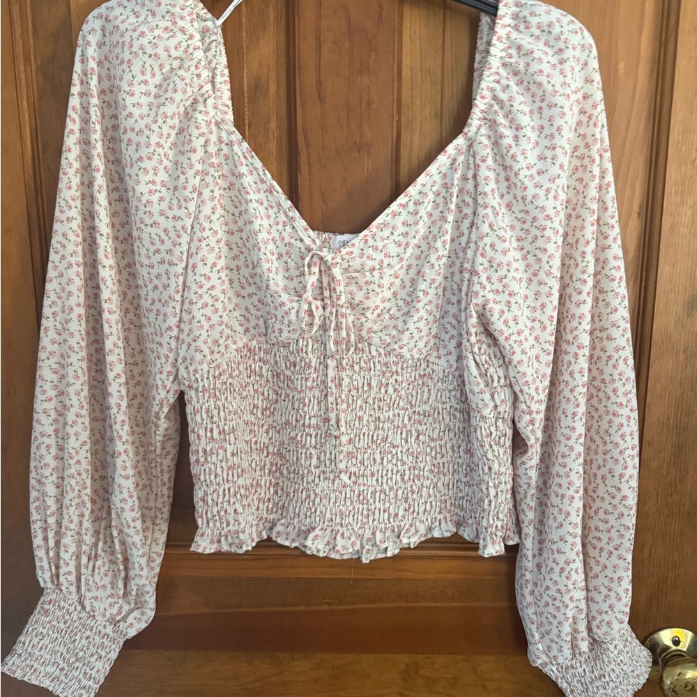 Sienna Sky Pink Floral Smocked Blouse